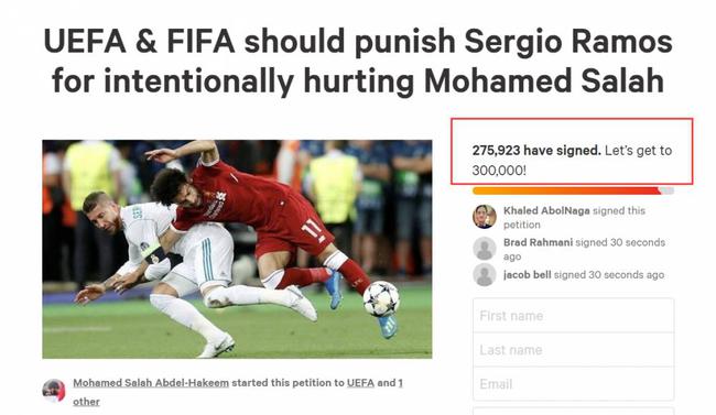 270,000 people petition to punish Ramos